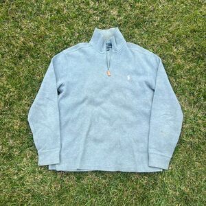 2000s Teal Polo Ralph Lauren Quarter zip preppy mens size M